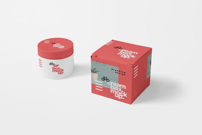 Cream Jar & Box Mockups