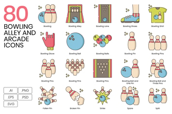 Bowling Alley Icons
