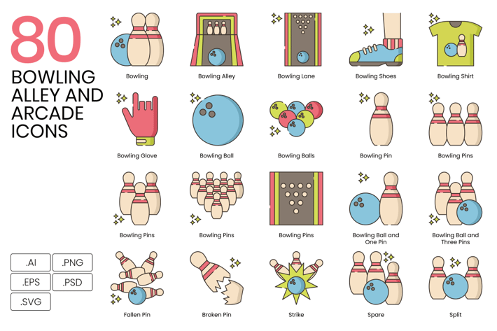 Bowling Alley Icons