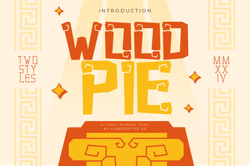 Woodpie - Fun Display Font