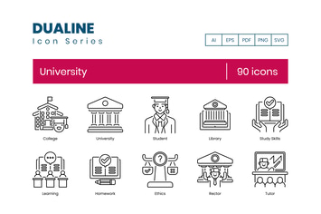 90 University Icons