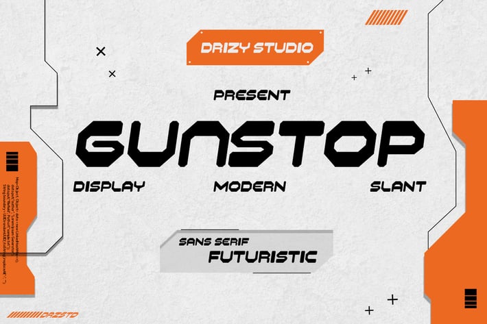 Gunstop - Sans Serif Futuristic Font