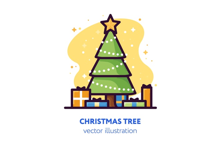 Christmas tree vector illustration