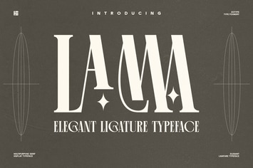 Lama | Condensed Stylish Ligature Typeface