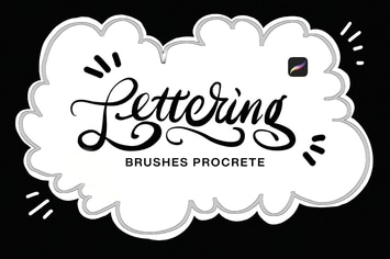 10 Lettering Brushes Procreate
