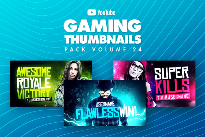Gaming Youtube Thumbnails Pack 24