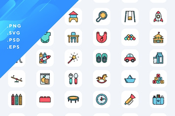 Kindergarten Icons