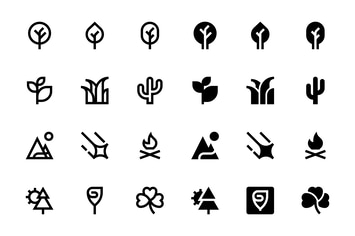 38 Nature and Outdoors Icons, vol.2