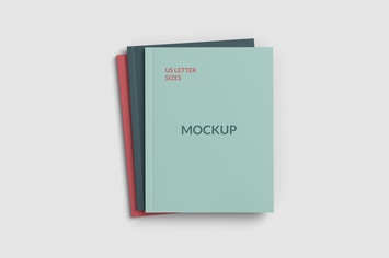 Triple US Letter size magazine cover mockups