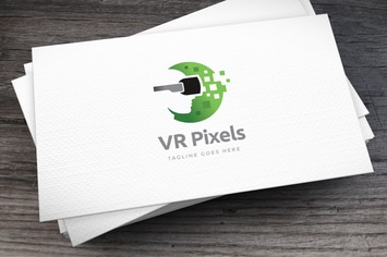 VR Pixels Logo Template