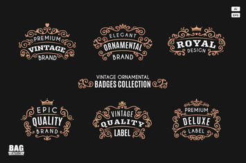 Vintage Ornamental Badges Collection