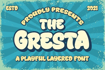 Greasta a Playful Layered Font
