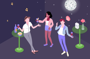 Automatic Party Room Isometric Illustration