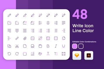 Write Icon Line Color 