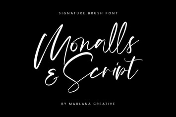 Monalls Script Signature Brush Font
