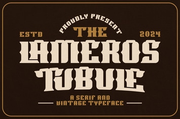 Lameros Tubule - Vintage Font