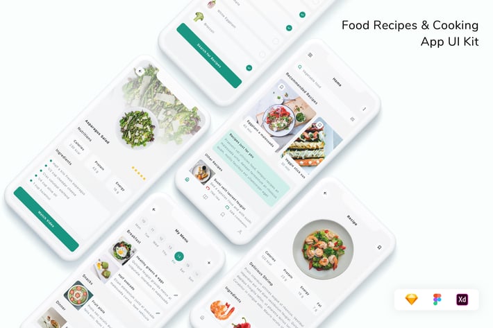 Food Recipes & Cooking App UI Kit