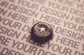 Perspective Paperboard Cap Mockup