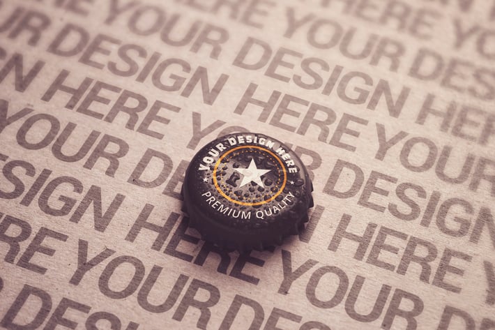 Perspective Paperboard Cap Mockup