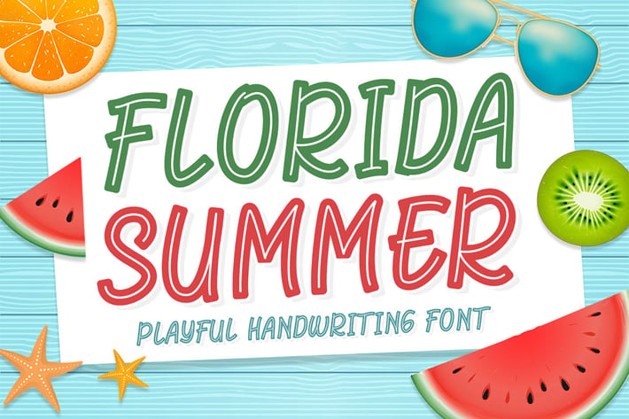 Florida Summer - Playful Handwriting Font