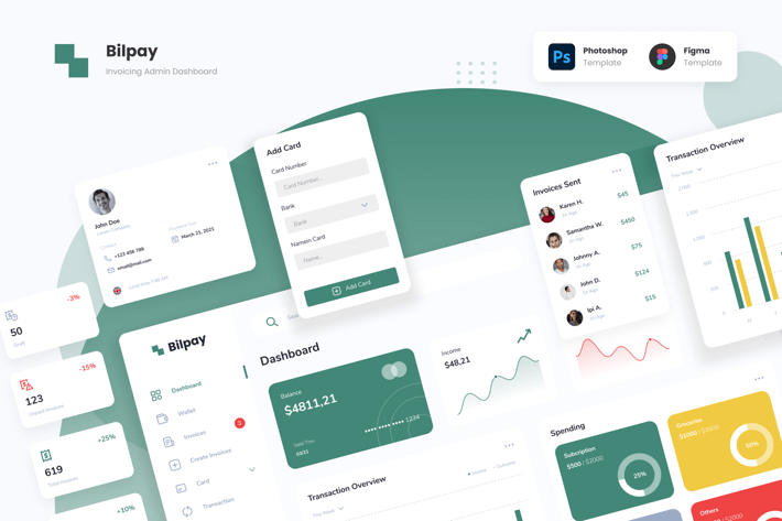 Bilpay - Invoicing Admin Dashboard Template