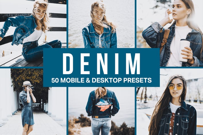 50 Denim Fashion Lightroom Presets and LUTs