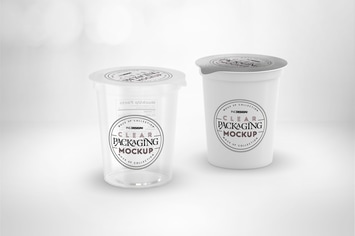 Clear Film Sealed Cup Packaging Mockup