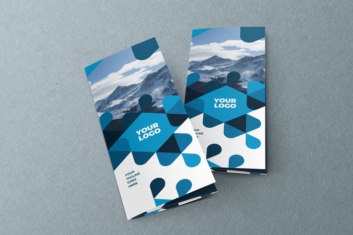 Blue Pattern Modern Trifold