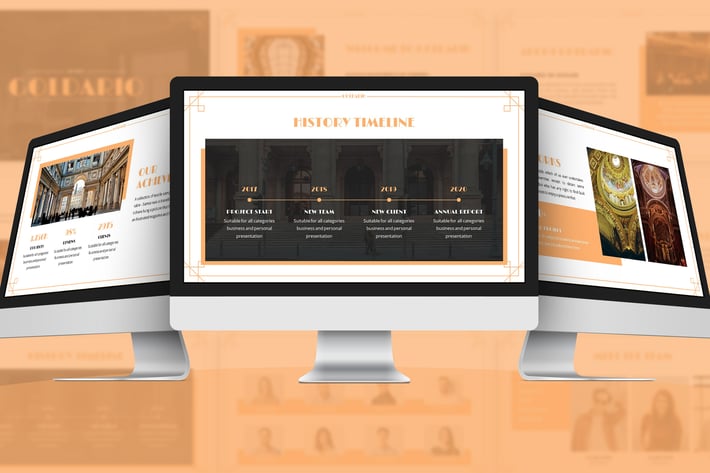 Goldario - Art Deco Google Slides Template