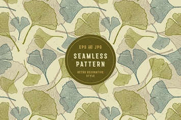 Seamless Ginkgo Pattern