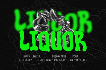 Liquor - Wavy Liquid Font
