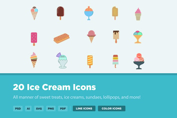 20 Ice Cream Icons