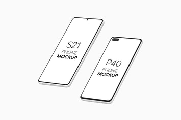 P40 Phone & S21 Phone Mockup