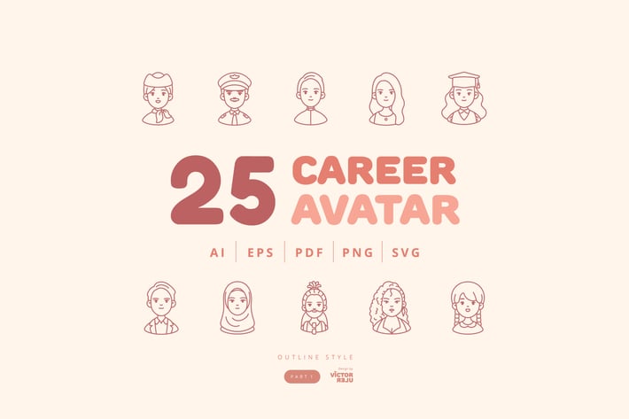 25 Career Avatar Character Design - Part 1