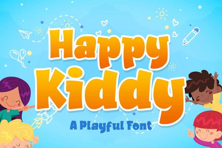Happy kiddy a Playful Font