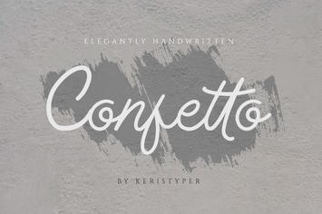 Confetto Monoline Elegantly Handwritten Font