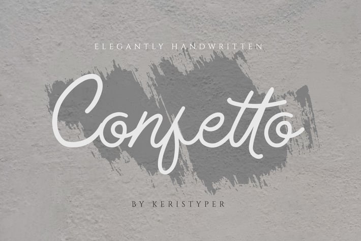 Confetto Monoline Elegantly Handwritten Font