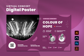 Virtual Concert Digital Poster