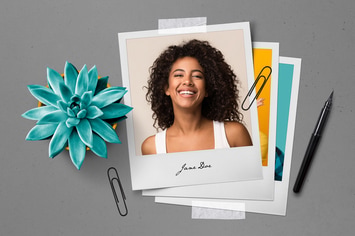 Blank Instant Photo Frame Mockup 