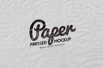 Logo Mockup Paper Pressed