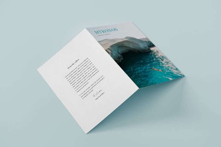 Vertical Bifold Brochure Mockup