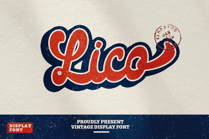 Lico - Vintage Retro Display Font