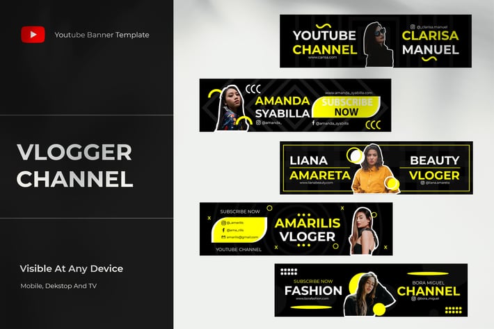 Youtube Channel Cover Template 