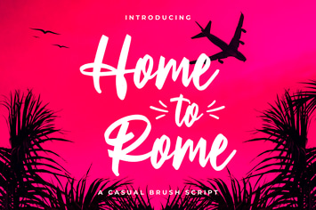 Home to Rome – Casual Brush Script