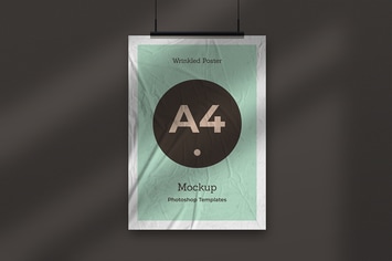 Wrinkled Poster Mockup Vol.3