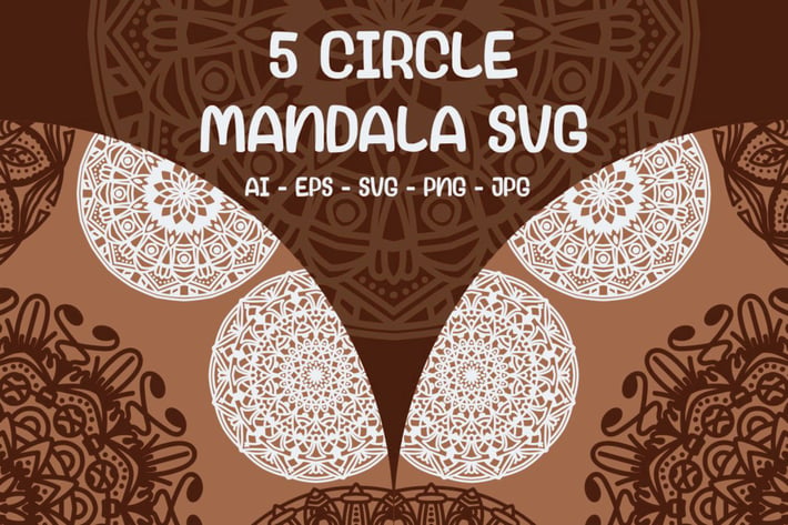 5 Circle Mandala SVG