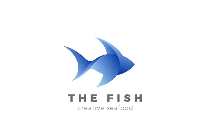 Logo Fish abstract Seafood Restaurant Store