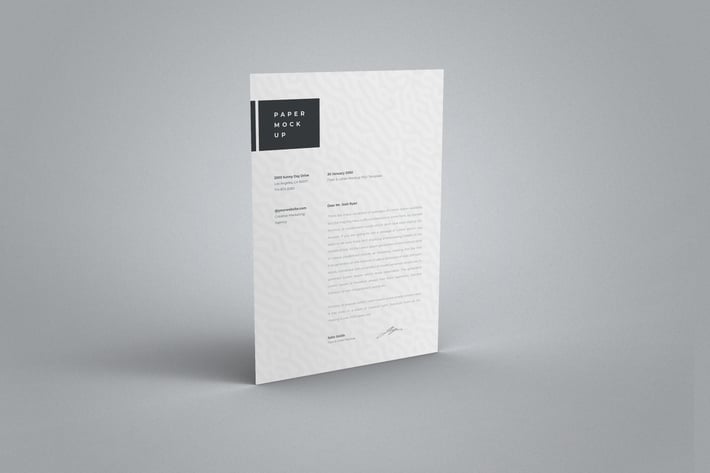 A4 Paper Mockup PSD Template