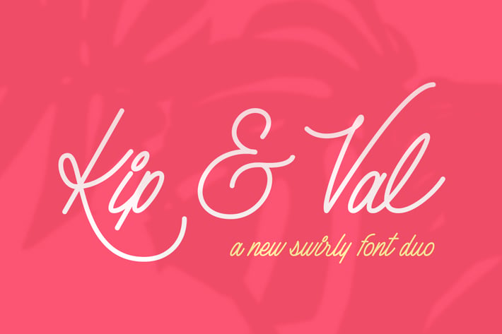 Kip & Val Script Font Duo
