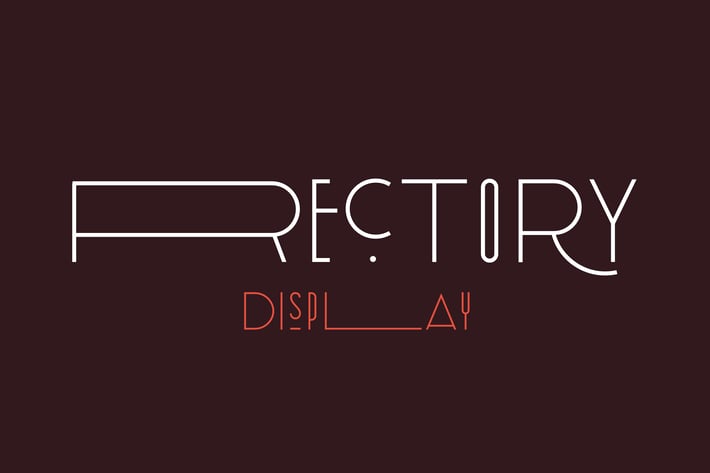 Rectory Display Art-Deco Font